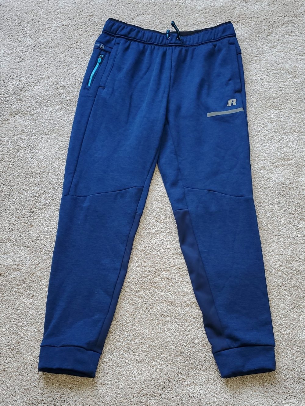 Russell Boys Navy Blue Athletic Fleece Jogger Pants Boys Size XL